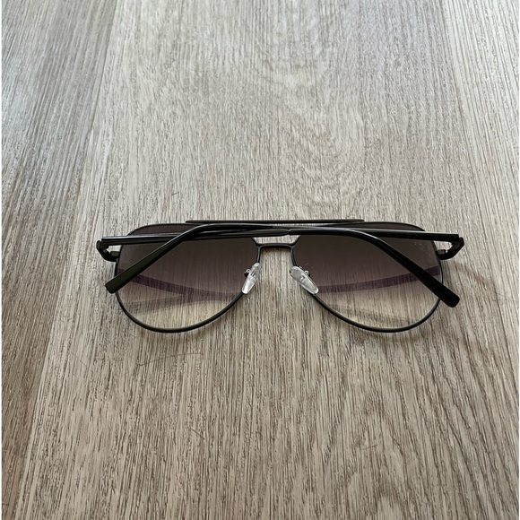 otra billie small black smoke aviator metal frame sunglasses eyewear NEW - Picture 2 of 3